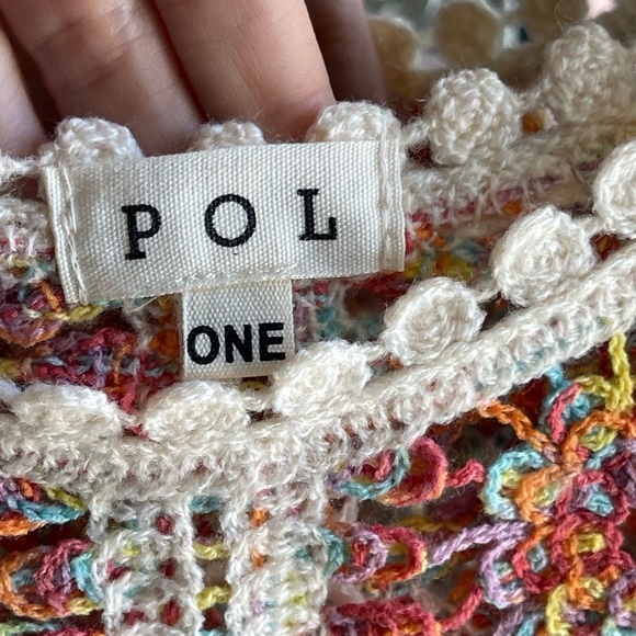 NWOT  POL Crochet THE FRUITY PEBBLE DRESS Coverup Sexy Boho Beach Wear - Picture 4 of 5